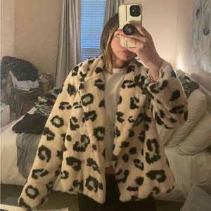 Le Lis Cheetah Pink Coat